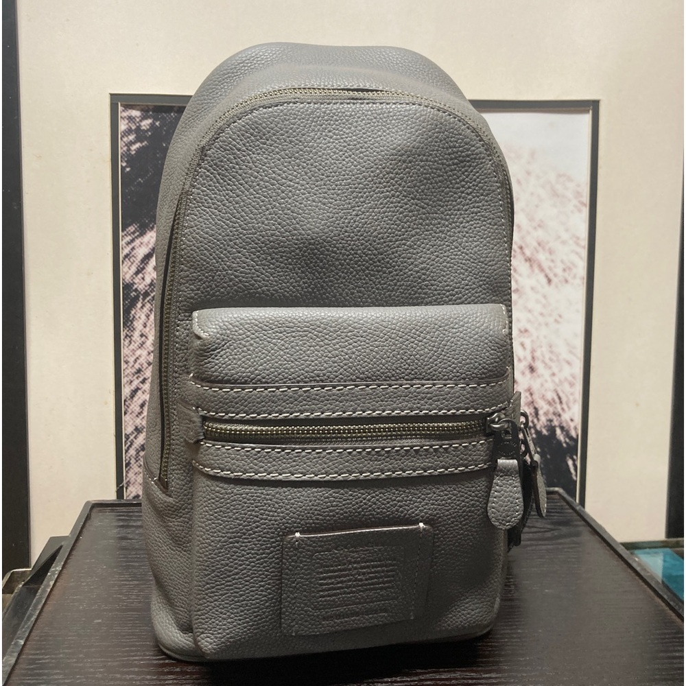 New Coach Leather crossbody academy pack with Coach Patch